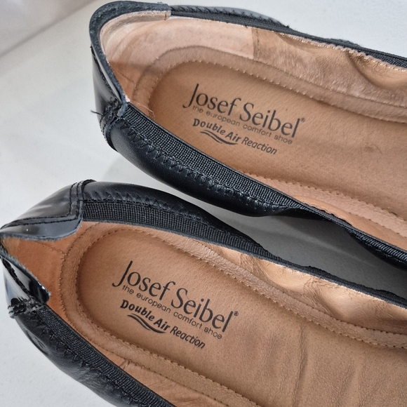 Josef Seibel Pippa 07 Ballerina Black Leather Cap Toe Ballet Flat - Size 10 / 41 - Picture 9 of 14